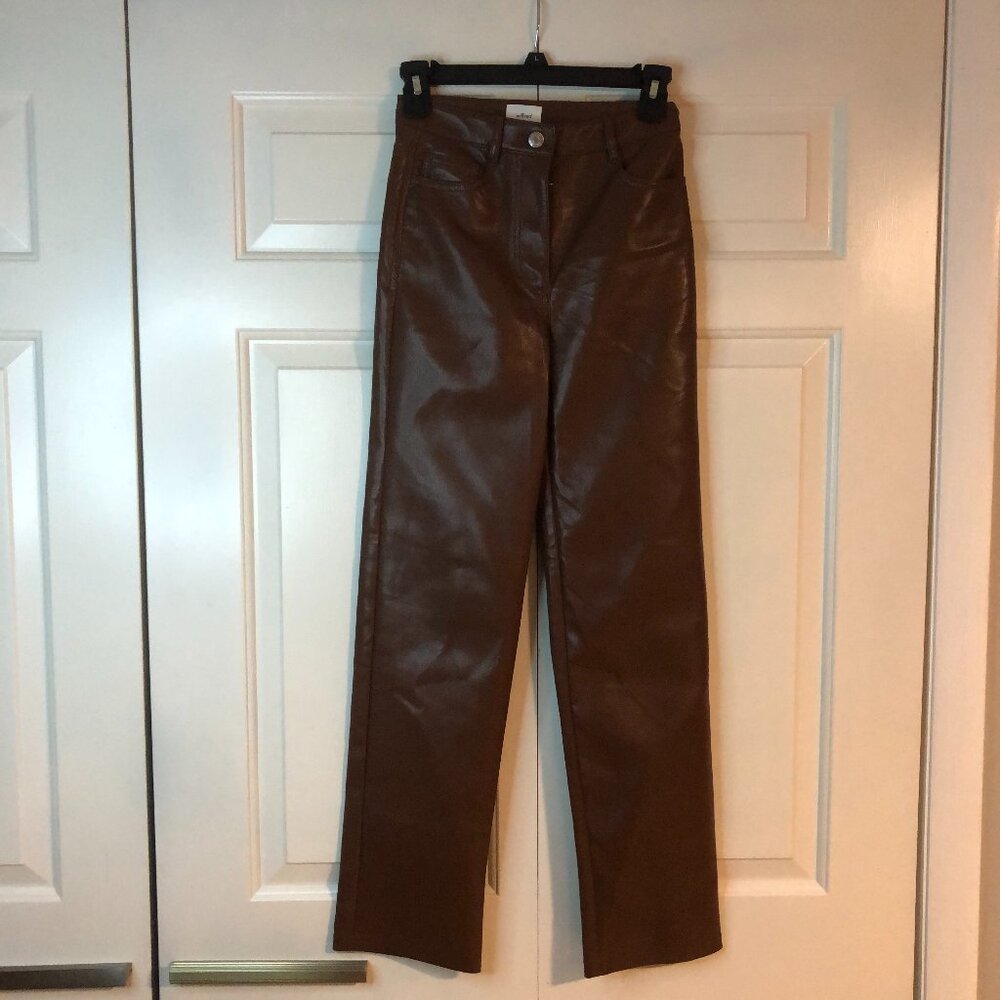 Wilfred Faux Leather Pants – Brown Size 00